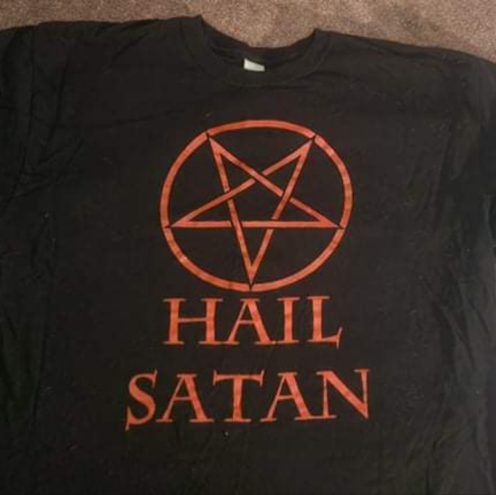 2 "Hail Satan" shirts.
